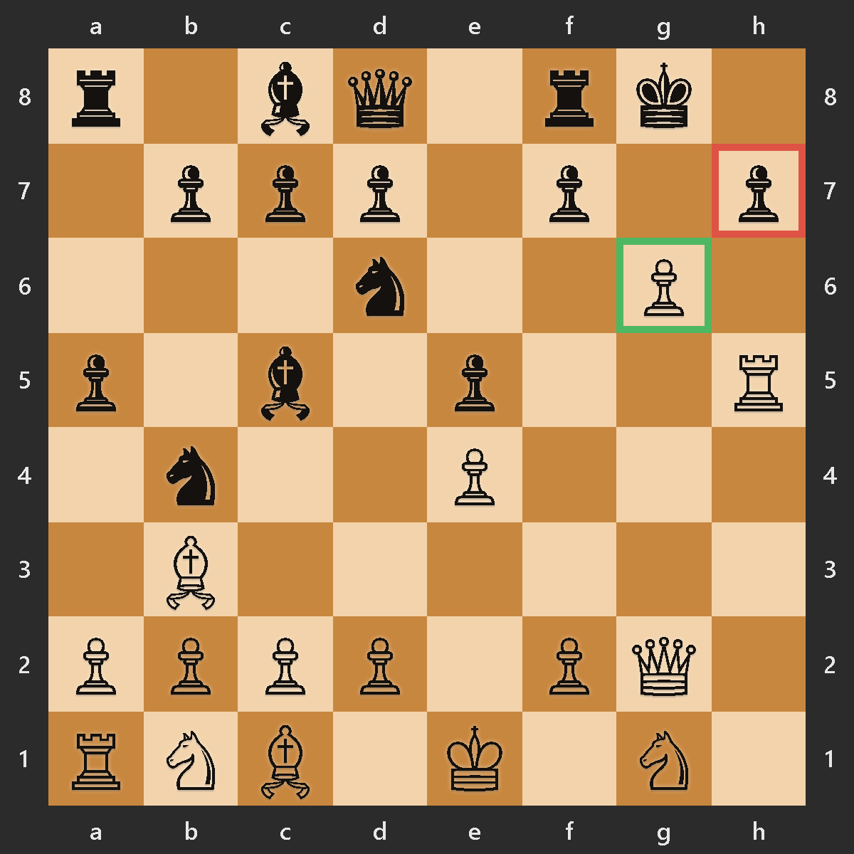 Position from a real 700-899 rated game immediately before the move that decided it